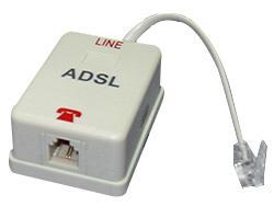 Filtro ADSL, 1 macho RJ11 a 1 hembra RJ11